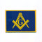 70 x 50 mm Masonic Square and Compass Masonic Iron-on Patch 0849 B