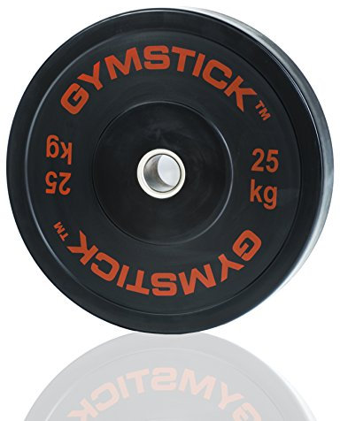 Gymstick bp-25 Bumper Plate – schwarz/rot, 25 kg
