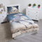Jerry Fabrics Horse 03 Bett, 100% Baumwolle, Beige, Blau, Weiß, One Size 140x200 + 70x90 cm