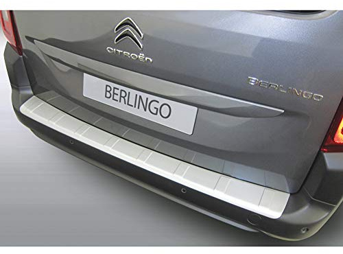 RGM ABS Heckstoßstangenschutz passgenau | kompatibel mit Citroën Berlingo Multispace / Peugeot Rifter / Opel Combo Tour (MPV) 2018- Silber 'Ribbed'