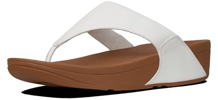 Fitflop Lulu Leather Toepost, Sandales Bout ouvert Femme - Blanc (Urban White 024) - 37 EU
