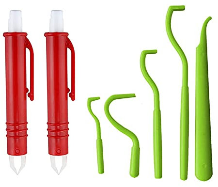 EasyULT Zeckenzange für Hunde Katze Kinder [7 Stück], Kunststoff Zeckenentferner Set, Zeckenentfernung In Sekunden, Zeckenentferner für Haustier und Menschen (Grün)