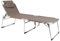 Spetebo Aluminium Gartenliege XXL - Taupe - Sonnenliege gepolstert mit Kopfkissen - Liegefläche 199x70 cm, Belastbar bis 150 Kg