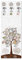 Lupia - Appendiabiti da Parete Tree White Albero della Vita, Design Salvaspazio 5 Ganci, Pannello Stampato in Legno Adatto a Ogni Ambiente, Attaccapanni da Muro Moderno, Decorato 46x125 cm, Ingresso