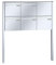 RENZ/Basic B / 5er Freistehende Briefkastenanlage Standbriefkasten / V4A-Edelstahl/Volumen 12 L/zum Einbetonieren/Dein-Briefkasten.de