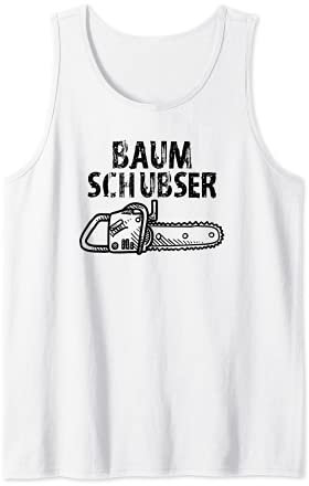 Baum Schubser mit Kettensäge, Waldarbeiter und Forstwirt Tank Top