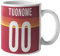 CHEMAGLIETTE! Tazza personalizzata Divertente Idea Regalo Mug Simpatica Con Stampa Nome e Numero Squadra del cuore Tifosi Giallorosso