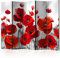 murando Raumteiler Foto Paravent Mohnblumen 225x172 cm beidseitig auf Vlies-Leinwand Bedruckt Trennwand Spanische Wand Sichtschutz Raumtrenner Design Blumen Wiese Natur Botanik rot b-A-0365-z-c