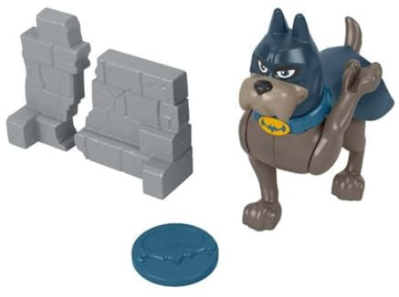 Fisher-Price DC Super Pets HGL11 - DC League of Super-Pets Action Pack Ace mit Wurfscheiben-Schleuder, Figurenset mit Hund und Zubehör, Spielzeug für Kinder ab 3 Jahren