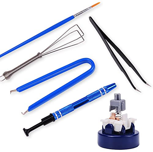 Byhoo Keyboard Lube Kits 6PCS with MX Switch Opener, Stem Holder, Keycap Puller, Switch Puller & Lube Brush, Switch Lube Tools for Mechanical Keyboard Customization, Key Switch Opener for MX Switches