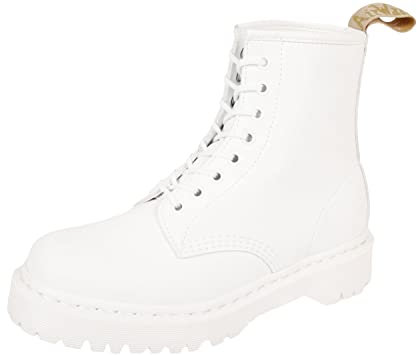 Dr. Martens Bottines Vegan 1460 Bex Mono, unisexes, pour adulte, Blanc optique, 37 EU