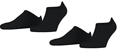 ESPRIT Damen Sneakersocken Active Basic Multipack W Sn Baumwolle kurz einfarbig 2 Paar, Schwarz Black 0010, 39-42