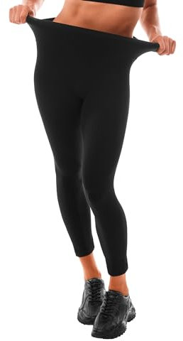Leafigure Leggings Damen High Waist - Leggins Blickdicht Schwarze für Sport Gym Yoga XXL