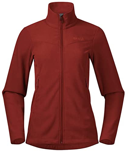 Bergans Finnsnes Fleece W Jacket Rot - Leichte warme Damen Fleecejacke, Größe S - Farbe Chianti Red