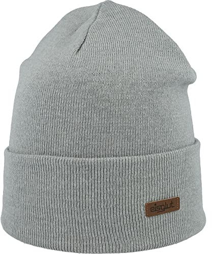 Eisglut Strickmütze Tonio Cotton Made in Germany, Silber Mel.