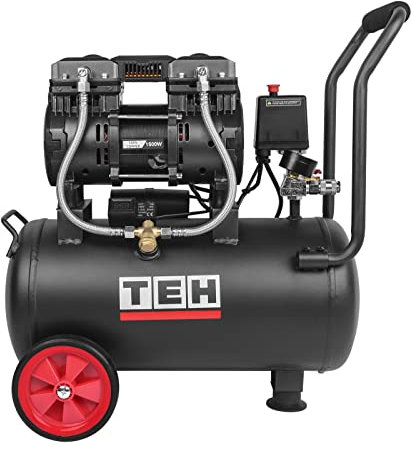 TEH 100% Copper AIR Compressor 2HP 1500W 24L LITERS Oil Free 8 BAR 7.42 CFM 116PSI 210L/min 220V TEHTOOLS TAC24L