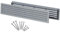 Steinberg14 Gris 450x92mm Rejilla de Ventilación Telescópica Rectangular de Plástico - Ventilación de Puerta con Tornillos