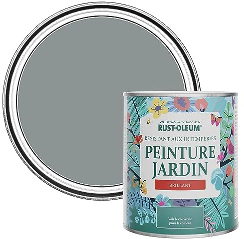Rust-Oleum Grey Mould-Resistant Garden Paint In Gloss Finish - Slate 750ml