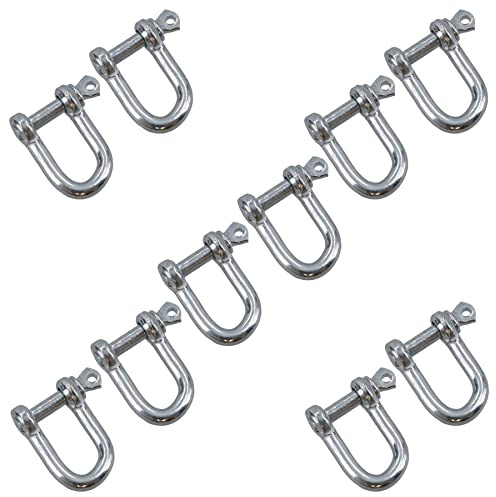 5mm Galvanised Steel Dee D Shackle Chain Link Fastener Rigging Shackles 10pc