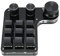 Fockety Mechanische Einhand-Makrotastatur, mechanische Gaming-Tastatur mit RGB-LED-Hintergrundbeleuchtung, 9 frei programmierbaren Tasten, 3 einstellbaren Knöpfen, USB OSU Numpad