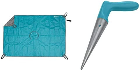 Gardena City Gardening Pflanzmatte L, 120 x 180 cm (507-20) & Pflanzer: Ideales Gartengerät zum Pflanzen von Anzucht-Setzlingen, handlicher Pflanzlochbohrer, 19.5 cm Schaftlänge (3487-20)