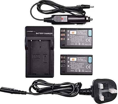 EN-EL9 EN-EL9a DSTE 2x Rechargeable Li-ion Battery + Travel and Car Charger Compatible with Nikon D40 D40x D60 D3000 D5000 Digital Camera as Nikon ENEL9 EN-EL9A