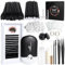 14pcs Individual Eye Lash Extension Kit, USB Fan Dryer, Women 8-15mm C Curl False Eyelash, Lashes Glue, Glue Remover, Mascara Brush, Wash Bottle, Tweezers, Beginner DIY Practice Lash Tool Supplies Set