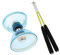 lopituwe Diabolo Lumineux à Triple roulement avec Ficelle de Baguettes Polyvalent et exaltant, Bleu, 13cm