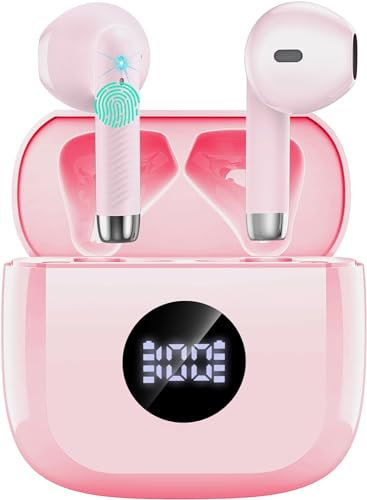 Cuffie Bluetooth Auricolari Bluetooth 5.3, Cuffie Wireless con 4 ENC Cancellazione Rumore Mic, Cuffie in Ear 40 Ore di Riproduzione, Cuffie Senza Filo HiFi Stereo IP7 Impermeabili per iOS & Android