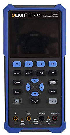 GuliTech 2 in 1 Digital Oscilloscope Multimeter, 40MHz Bandwidth Handheld Oscilloscope,20000 Counts with 2 Channel USB Type C and 3.5 Inch LCD Display (HDS242)