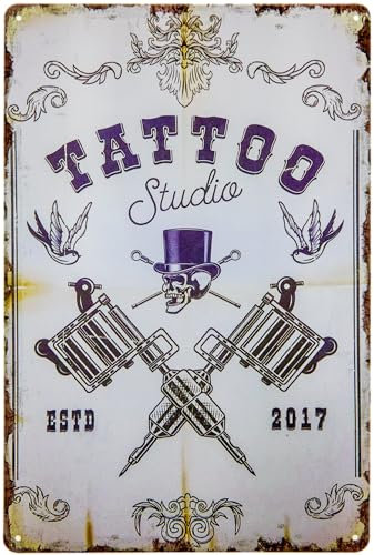 30 x 20 cm Blechschild für Tattoo Fans, Tätowierer, Tattoo Studio, Deko Schild