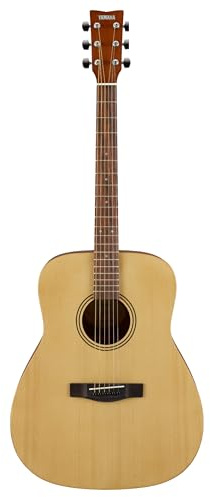 YAMAHA F400 Acoustic Guitar – Dreadnought-Style Body, Scale 25, Satin Finish, Beginner-Friendly Playability, Rich Balanced Tone, Stylish Design – Natural Satin