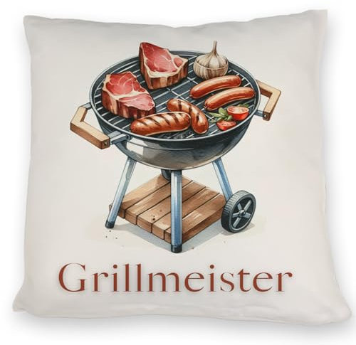 speecheese Grillmeister BBQ Kissen Perfekt für BBQ-Liebhaber Fleisch Würste Braten Kochen Ideal zum Grillen