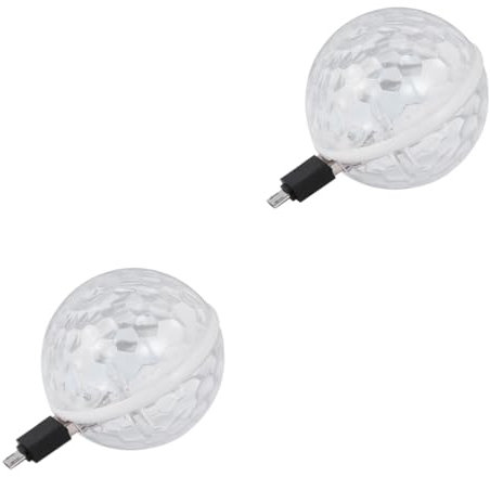 OSALADI 2pcs Music Led Strobe Lights Battery Operated Disco Ball for Stage Ktv and Bright