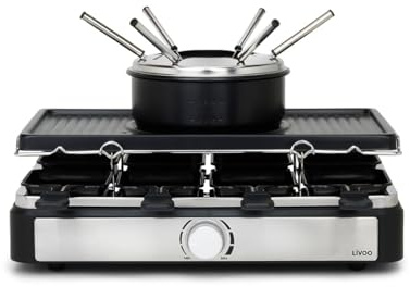 LIVOO Raclette Multifonction DOC313 Raclette fondue 8 personnes