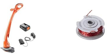 Flymo EasiTrim 250 2-in-1 Cordless Grass Trimmer KIT - 18V 2.0 POWER FOR ALL Battery and Charger & FLY047 Single Autofeed Spool and Line for Grass Trimmers - 599431990