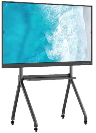 Soporte de Piso para Marco de TV LCD - Soporte para TV - Carro de TV móvil con Ruedas para televisores OLED LED LCD con Pantalla Plana y Curva de 55 a 86 Pulgadas, Soporte de Piso para Estante para e