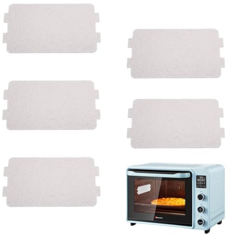 Microwave Mica Plate,5 PCS Microwave Waveguide Cover Kitchen Microwave Sheet Mica Sheet for Microwave Oven Guide Plate Oven Accessories for Home Kitchen(117×65MM)