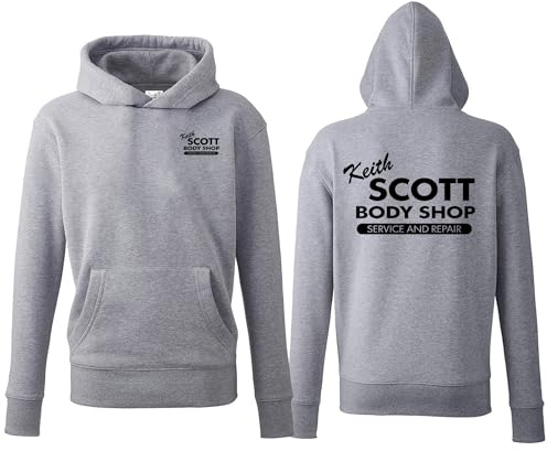 Daily Apparel Keith Scott Hooded Sweat One Tree Hill Body Shop Adult Hoodie Front and Back Quality Printed Hooded Top | Unisex Hoodies for Men/Women/Kids Hoodie