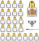 Salz- und Pfefferstreuer in Würfelform, klein, 14,2 ml, mit Ton-Deckeln, klares Mini-Glas, Gewürzgläser, Gewürz-Salzstreuer mit Trichter für Hochzeit, Party, Restaurant, Zuhause, Küche, 24 Stück