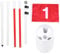 FIEBLH Golfs Hole Cup Nylon Golfs Flags Set Portable Flagstick Putting Green Flags Double-Sided Numbered Golfs Flags And Hole Cup