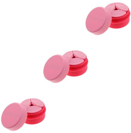 Baluue 3sets Travel Silicone Makeup Container Compartment Jars Lids Leakproof Material Reusable Toiletry Bottle for Creams