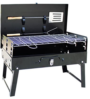 Tragbarer Holzkohlegrill für den Außenbereich, Klappbox-Grill, Grill, Haushalts-Kleingrill
