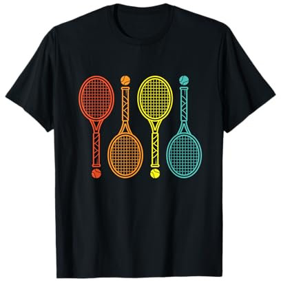 Tennisschläger Bälle T-Shirt