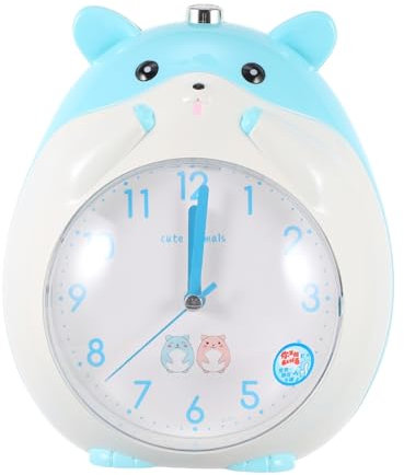 Hamster Wecker Kinderwecker mit Nachtlicht, Leise, 2 Aa Batterien