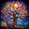 HEIBAGO Arbre De Vie Peinture par numéros pour Adultes, Kit de Peinture à l'huile sur Toile par numéro pour Débutants, Peinture à l'huile DIY pour la décoration de la maison,30X30cm