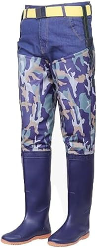 WXF86djl Unterwasser Paar Angelschuhe, Knie- und Hüftstiefel for Herren und Damen – 80 cm Lange, Blaue Tarn-Knie- und Hüftstiefel(45 EU)