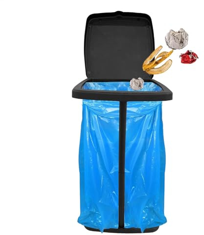 Trash Bag Holder - Garden Bag Support Frame, Garden Metal Trash Bag Holder | Professional Hygienic Standing Sack Rack, Rubbish Bag Refuse Sack Bin Liner Waste for Disposal Garbage Bag Stand