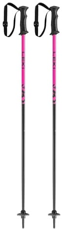 LEKI Rider Kids Kinderskistock Skistöcke (schwarz/rosa, 90 cm)