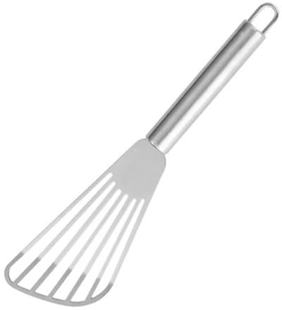 Stainless Steel Fish Slice,Metal Spatula for Kitchen Use, Slotted Spatulas, Frying Spatula with Thin Edge Ideal for Turning & Flipping